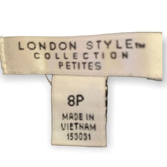 London Style Black Red Floral Sleeveless Dress 8P (K-023) - Picture 3 of 7